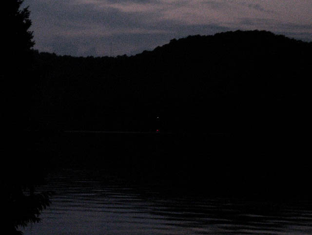 Port bow and mast lights.