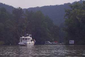 This boat was just too big to get into Hidden Cove. He finally gave up after running aground a few times.