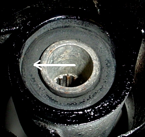 This is an older style prop than mine, but it shows the rubber insert clearly.