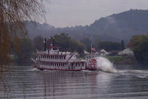 Another large sternwheeler going by.